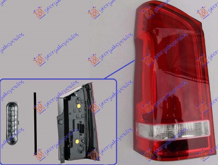 Mercedes vito (w447) 15- STOP LAMPA (1 GEPEK VRATA) LED (HELLA)