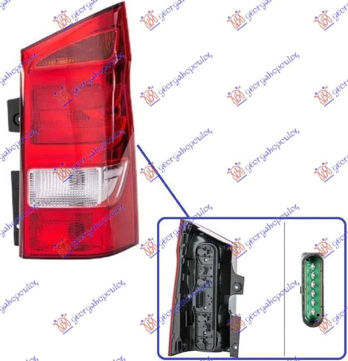 Mercedes vito (w447) 15- STOP LAMPA(DUPLA VRATA)LED(HELLA)