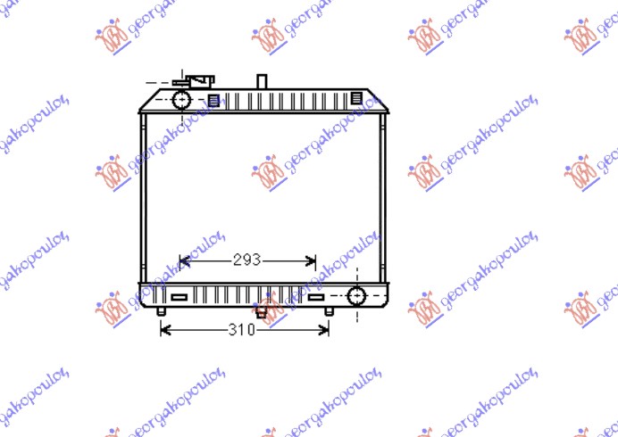 Mercedes mb100 91-96 HLADNJAK MOTORA 2.4 DIZEL (41.5x49x27) (88-93)