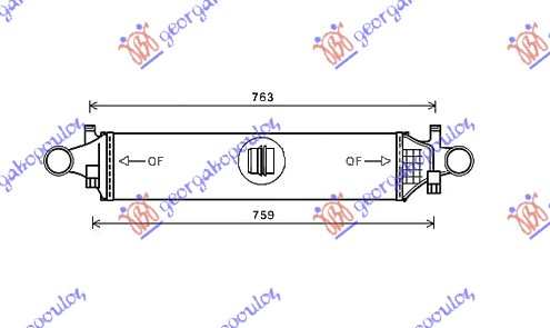 Mercedes a class (w176) 12-15 HLAD.INTERCOOLER BENZ/DIZ (625x145)