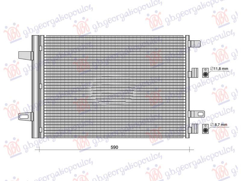 Mercedes glb 2019- (x247) HLADNJAK KLIME SVI MODELI BENZIN/DIZEL (570x430x12) (NRF)