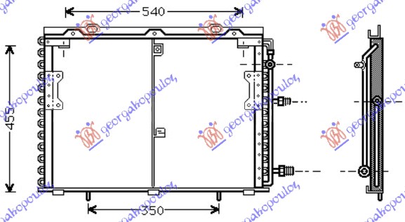 Mercedes s class (w140) 90-98 HLAD.KLIME BENZIN-DIZEL(60x46x2.5)