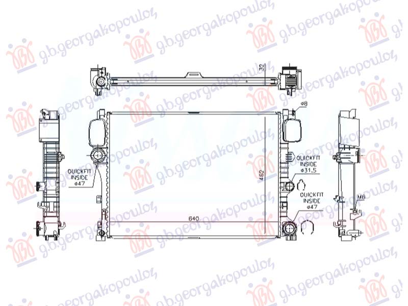 Mercedes s class 2005-2013 (w221) HLADNJAK MOTORA 4.0 DIZEL - 4.7/5.5 BENZIN (640x462)