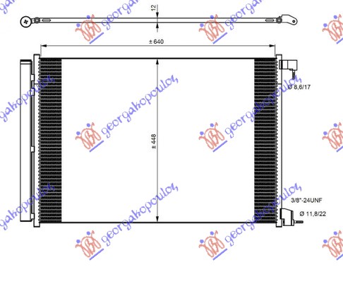 Mercedes v 2020- (w447) HLADNJAK KLIME BENZIN/DIZEL (640x448x12) R134 (MARELLI)