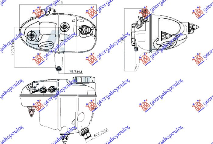 Mercedes s class (w222) 13-17 POSUDA ZA ANTIFRIZ (2 IZLAZA)