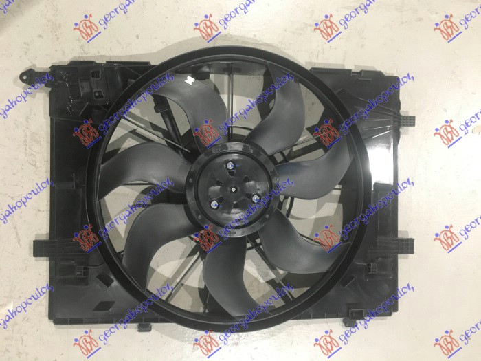 Mercedes c class (w205) coupe/cabrio 15- VENTILATOR KOMPLET (BENZIN/DIZEL) (480mm) (4 PIN)