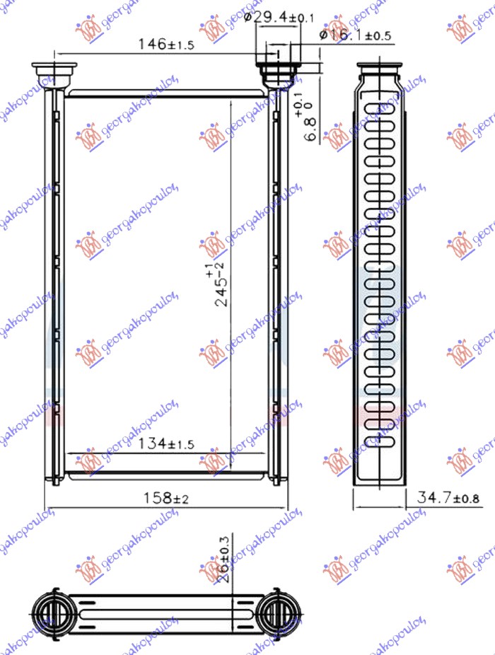 Mercedes eqc (bm293) 19- GREJAC KABINE (BR) (135x245x26)