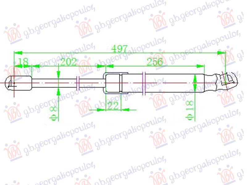 Mercedes c class sdn/s.w. 2014-2018 (w205) AMORTIZER GEPEK VRATA KARAVAN (498L-575N) 
