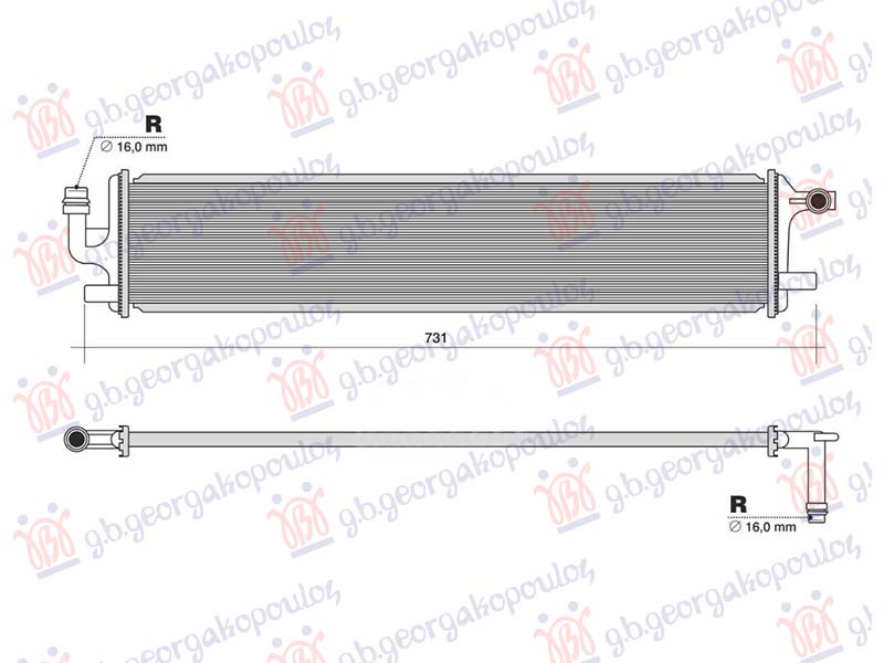 Mercedes c class sdn/s.w. 2021- (w206) HLADNJAK MOTORA DODATNI BENZIN/DIZEL (635x117)