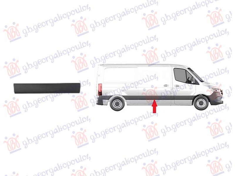 Mercedes sprinter 2018- (w907) LAJSNA KLIZNIH VRATA (KRATKA SASIJA)