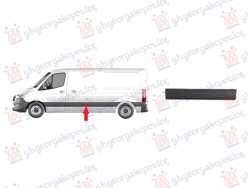 Mercedes sprinter 2018- (w907) LAJSNA KLIZNIH VRATA (KRATKA SASIJA)
