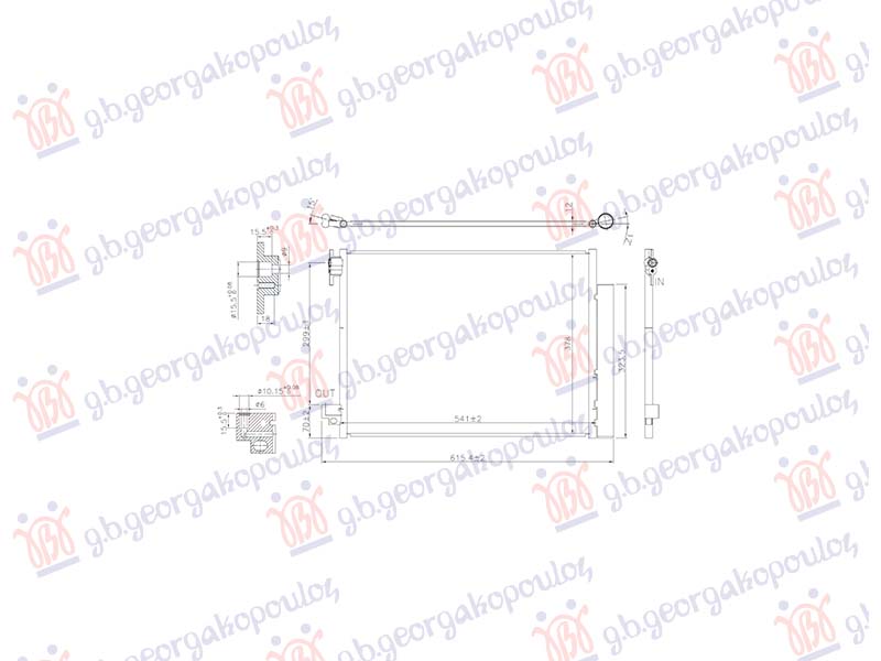 Renault clio iv 2016-2019 (bh/kh) HLADNJAK KLIME 0.9TURBO-1.0i 12V-ELEK. (541x378x12) (KOYO)