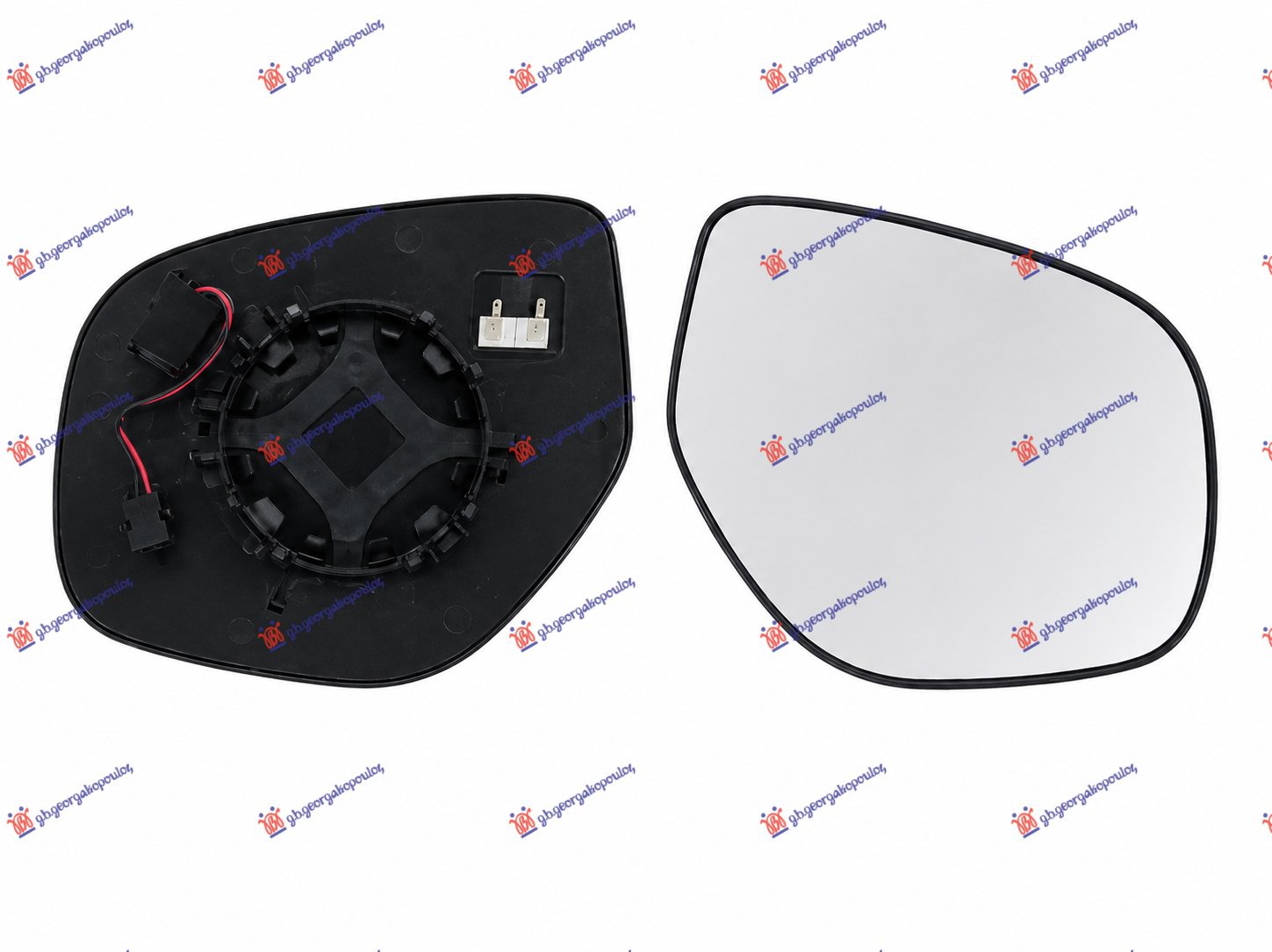 Mitsubishi asx 2017-2020 (ga/w) STAKLO RETROVIZORA SA GREJACEM (MODEL SA MIGAVCEM) (2 + 2 PIN) (KONVEKSNO)