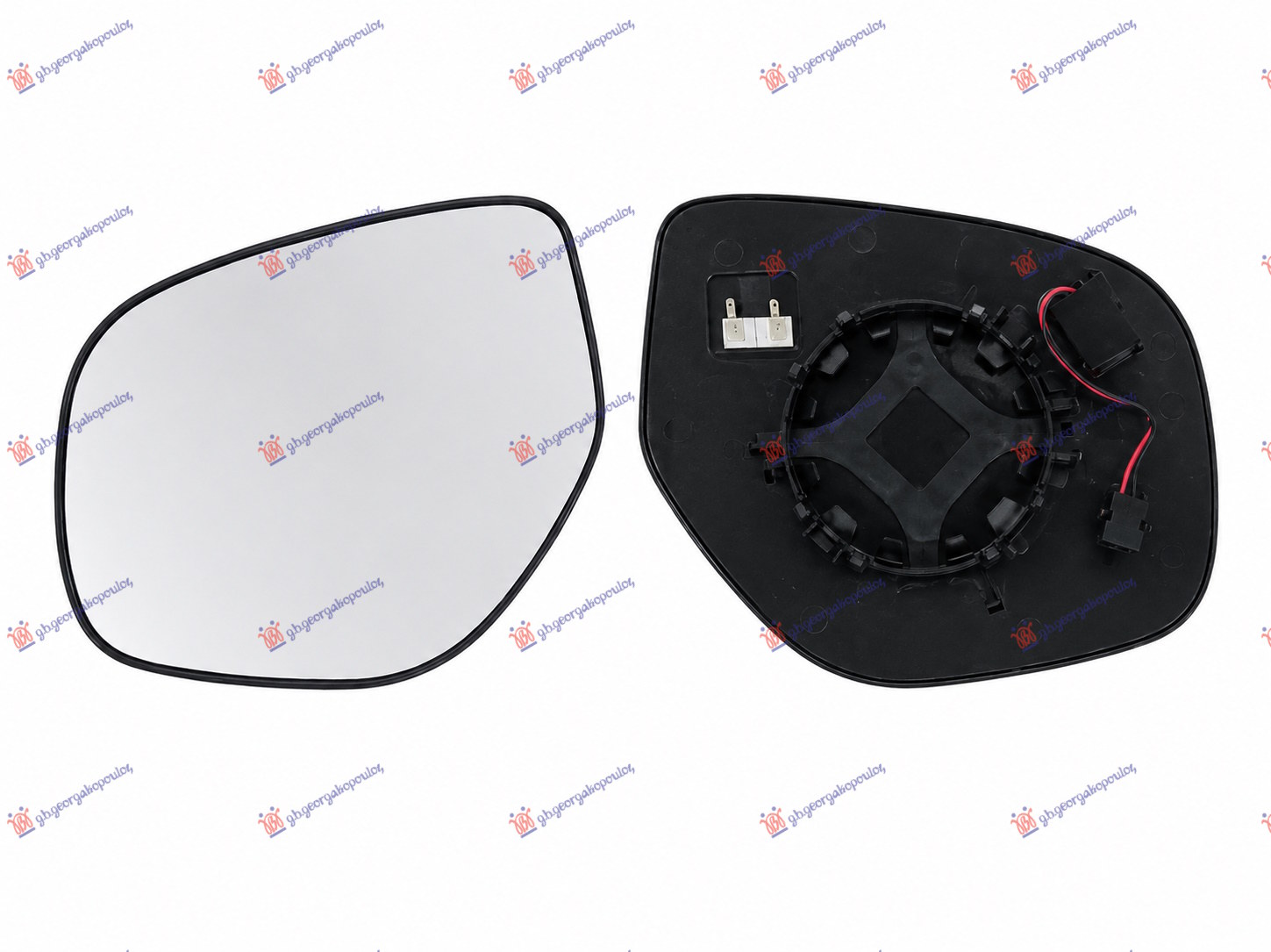Mitsubishi asx 2017-2020 (ga/w) STAKLO RETROVIZORA SA GREJACEM (MODEL SA MIGAVCEM) (2 + 2 PIN) (KONVEKSNO)