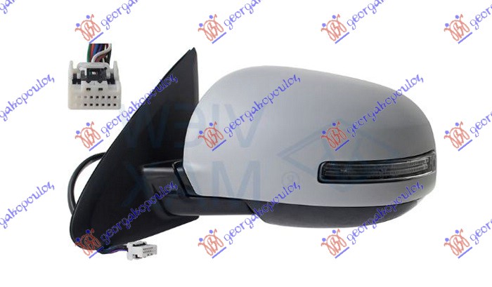 Mitsubishi outlander 2016-2020 (ggw/gfw/zl/zk) RETROVIZOR ELEKTRICNI SA GREJACEM PM (ELEKTRO-SKLOPIV) (MIGAVAC) (MRTAV UGAO) (11 PIN) (A KVALITET) (RAVNO STAKLO)