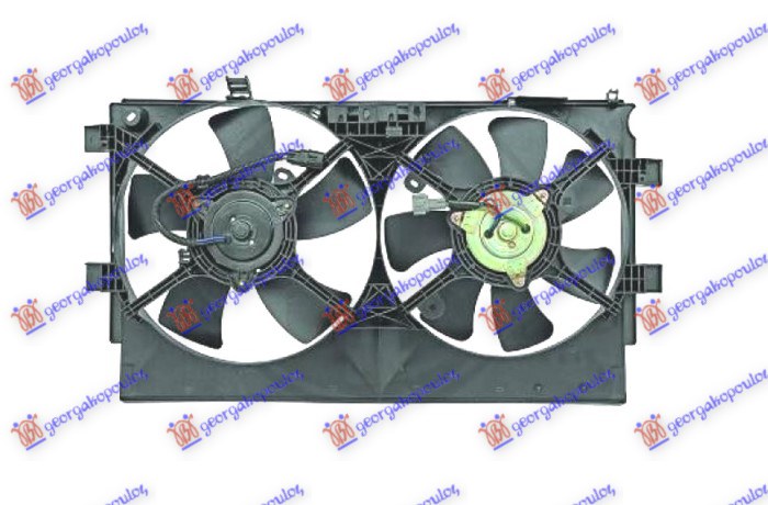 Mitsubishi asx 10-14 VENTILATOR (DUPLI) KOMPLET (1.8/2.0/2.2 DIZEL) (2+4 KONEKTORA)