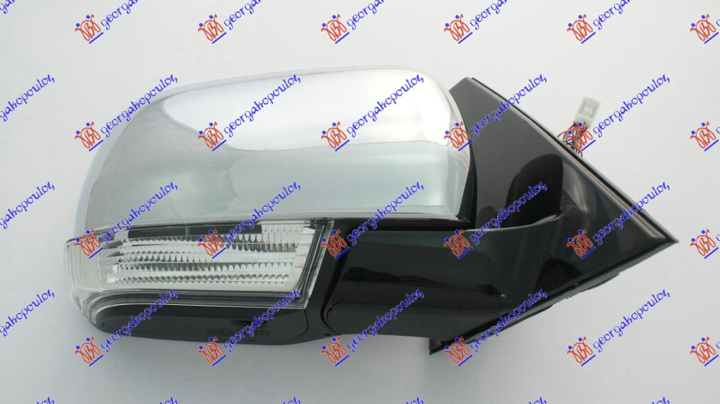 Mitsubishi pajero 07-12 RETROVIZOR ELE.SA LAMP/MIGAVCEM HROM (KO