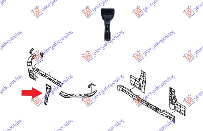 Mitsubishi p/u l200 15- NOSAC VEZNOG LIMA VERTIKALNI