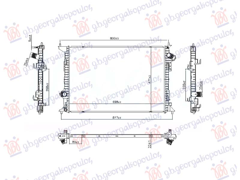 Nissan qashqai 2021-2024 (j12) HLADNJAK MOTORA 1.5 DIZEL (698x470) (NRF)