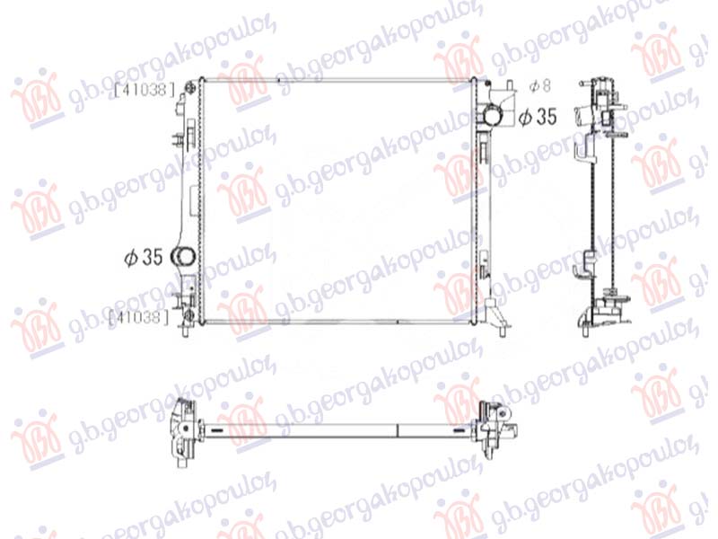 Renault kadjar 2019- (ha/hl) HLADNJAK MOTORA 1.3 BENZIN/HIBRID (MAN) (540x471) (NISSENS)