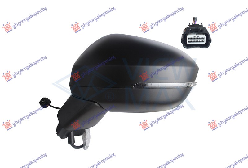 Nissan juke 2019- (f16) RETROVIZOR ELEKTRICNI PM (MIGAVAC) (10 OTVORA 5 PIN) (A KVALITET) (KONVEKSNO STAKLO)