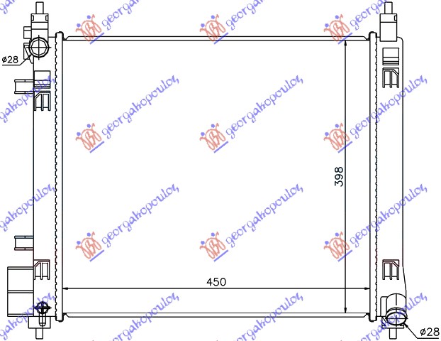 Nissan micra 2010-2013 (k13) HLADNJAK MOTORA 1.2 DIG (HR12DDR) (MAN/AUTO) (45x40)