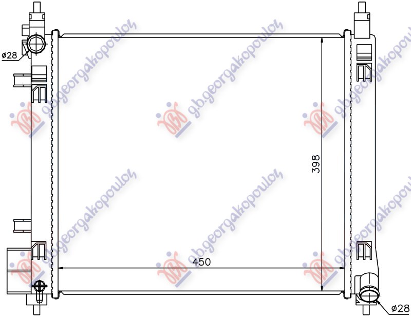 Nissan micra 2010-2013 (k13) HLADNJAK MOTORA 1.2i 12V 75PS (HR12DE) (40x43) (VALEO)