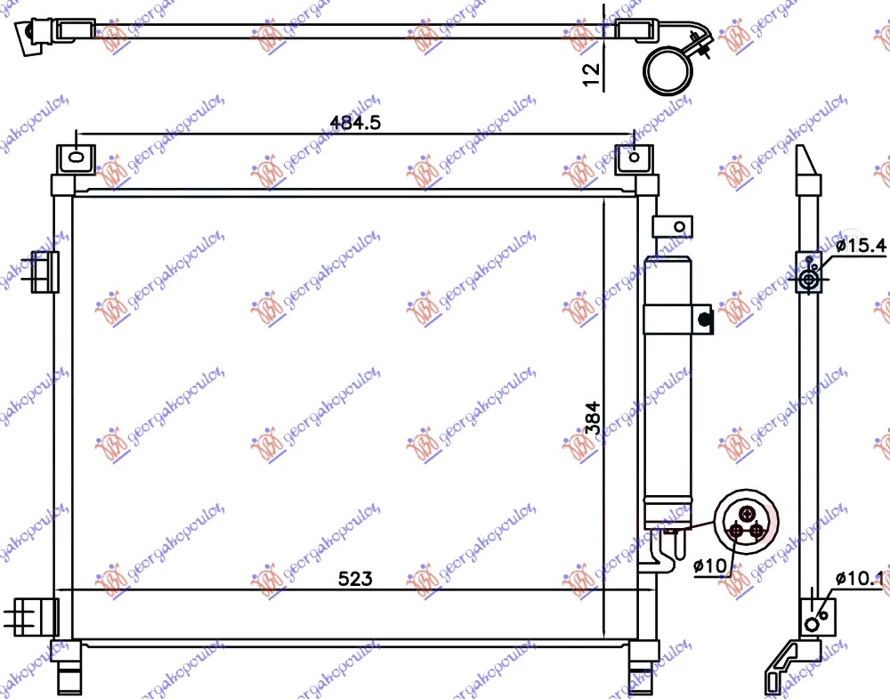 Nissan note 13- HLADNJAK KLIME 1.2 BENZIN (490x385x12)