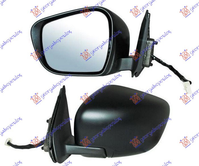 Nissan p/u navara np300 2wd-4wd 2015-2025 (d23) RETROVIZOR ELEKTRICNI CRNI (KONVEKSNO STAKLO)