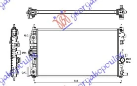 Opel astra j 5d/s.w. 10-13 HLADNJAK MOTORA 2.0 CDTi(68x39)AUTOMATIK