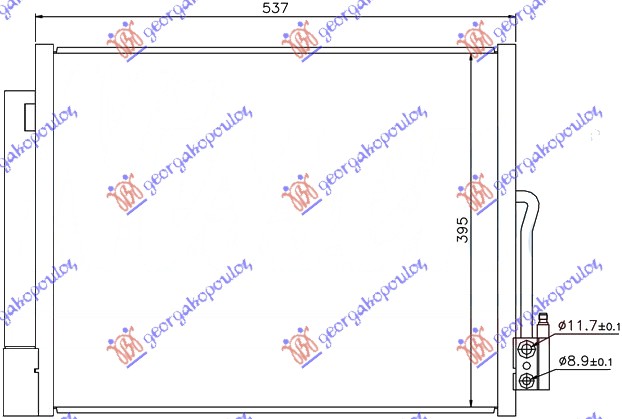 Opel meriva 10-14 HLADNJAK KLIME BENZIN-DIZEL (50x41)