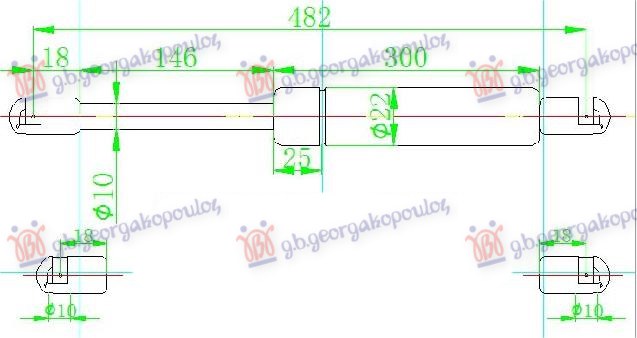 AMORTIZER GEPEK VRATA (483L-700N)