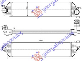 Renault master/mascott 19- HLADNJAK INTERKULERA 2.3 CDTi (730x173x50)