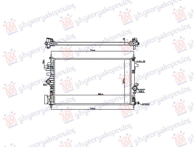 Opel insignia 2008-2013 (g09) HLADNJAK MOTORA 2.0 DIZEL (MAN) (680x396x26) (VALEO)