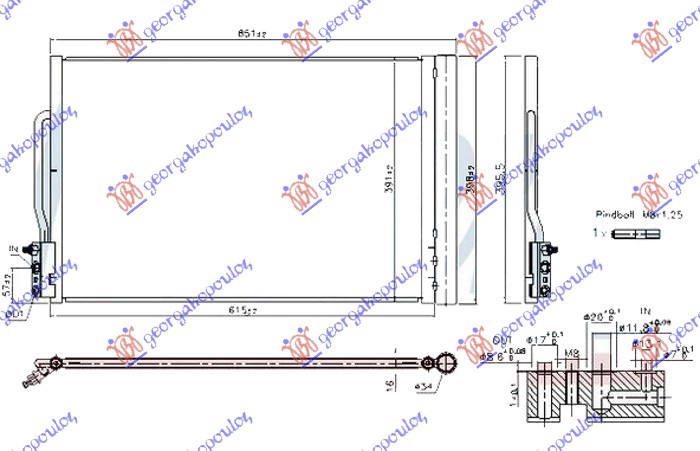 Opel insignia 17- HLADNJAK KLIME BENZIN/DIZEL (570x380x16)