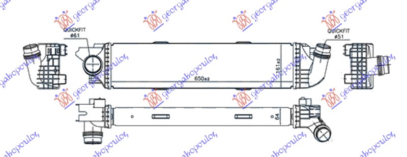 Opel vivaro 14-19 HLAD.INTER.1.6 CDTi DIESEL(650x161x64)