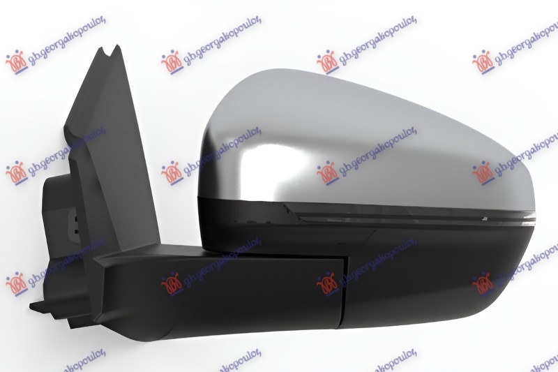 Peugeot 5008 2020-2024 (mc/mr/mj/m4) RETROVIZOR ELEKTRICNI SA GREJACEM HROM (ELEKTRO-SKLOPIV) (MIGAVAC) (SVETLO) (10 OTV 8 PIN + 10 OTV 2 PIN)