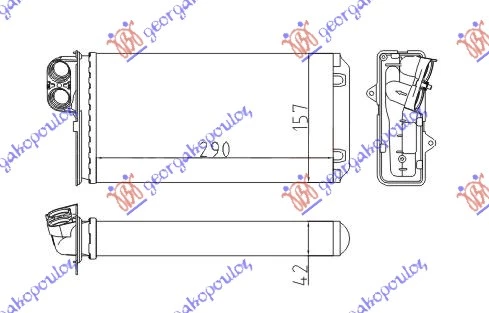 Peugeot 607 00-07 GREJAC KABINE (M) (290x157) (VALEO TIP)