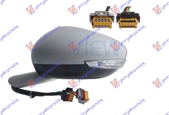 Peugeot 508 i 2015-2018 (8d) RETROVIZOR ELEKTRICNI SA GREJ. prajmer (ELEK-SKLOPIV) (MEMORIJA) (MIGAVAC LED) (SVETLO) (MRTAV UGAO) (10OTV/8PIN+10OTV/8PIN)