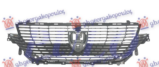 Peugeot 308 iii 2021- (fb/fh/fp/f3/fm) PVC MASKA CRNA (HROM LAJSNE) (2 PDC SENZORI)