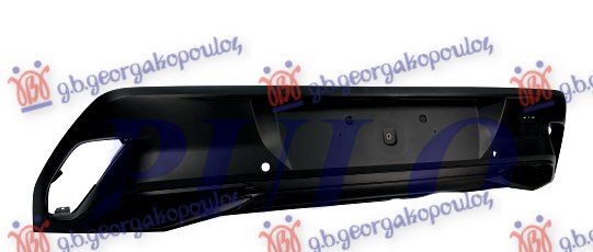 Peugeot 308 iii 2021- (fb/fh/fp/f3/fm) SPOJLER ZADNJEG BRANIKA PVC SA LAJSNAMA AUSPUHA (2 PDC SENZORI)