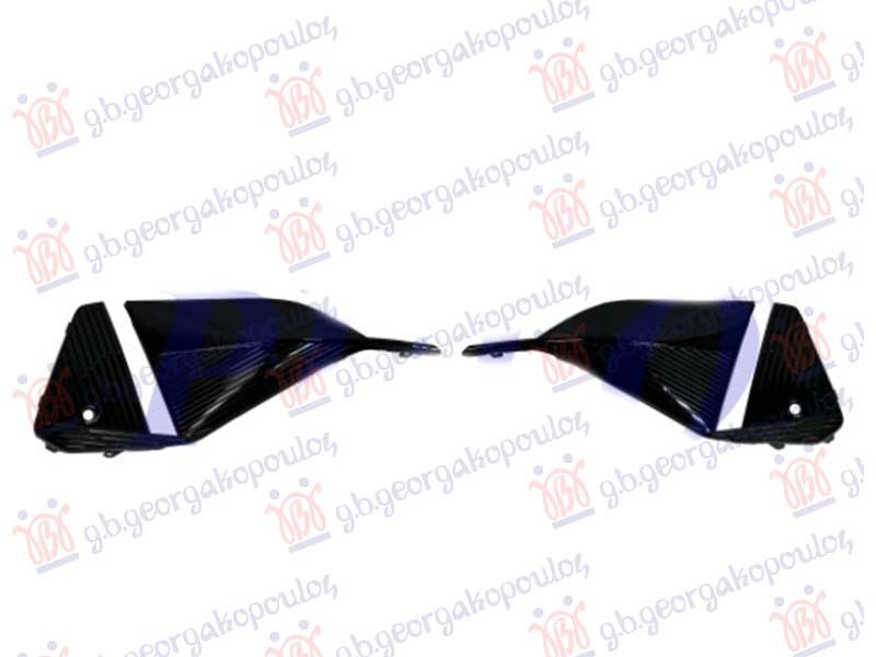 Peugeot 408 2022- (fp/f3/fm) POKLOPAC MAGLENKE SJAJ-CRNI (1 PDC SENZOR) (SET 2 KOM)