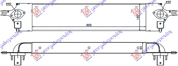 Renault koleos 08-11 HLAD.INTERCOOLER 2.0DCi (655x157x64x)07-