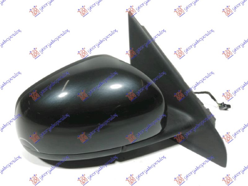 Renault twingo 2014-2019 (bcm/bca) RETROVIZOR ELEKTRICNI SA GREJACEM CRNI (SENZOR) (KONVEKSNO STAKLO)