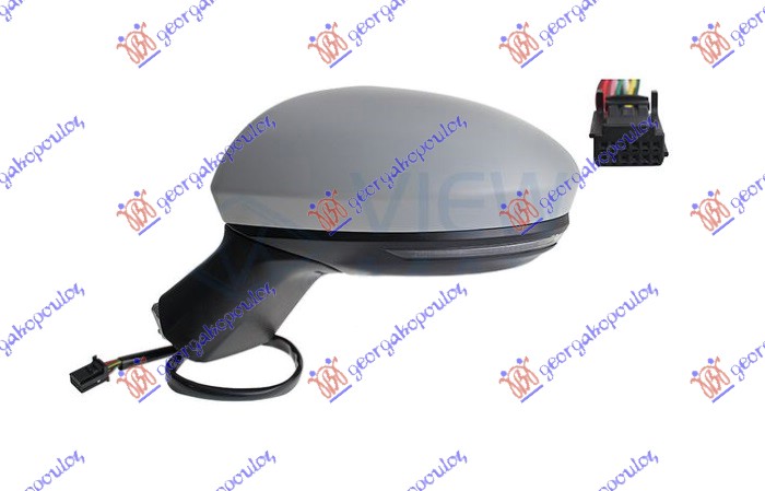 Renault clio v 2023-2026 (b7) RETROVIZOR ELEKTRICNI SA GREJACEM PM (MIGAVAC) (7 PIN) (ASFERICNO STAKLO)