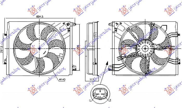 Renault talisman sedan/grandtour 15- VENTILATOR 1.2-1.3 BEN 1.5-1.6-1.7 DIZ