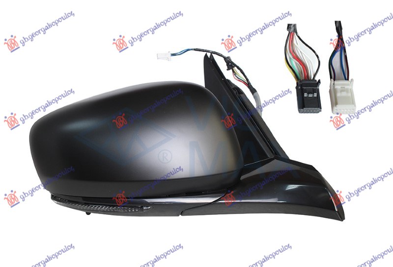 Renault scenic/grand scenic 2016-2024 (r9) RETROVIZOR EL. SA GREJ. PM (ELEKTRO-SKLOPIV) (MIG) (SVETLO) (MRTAV UGAO) (SENZOR) (15 PIN) (A KVAL) (ASFERICNO STAKLO)