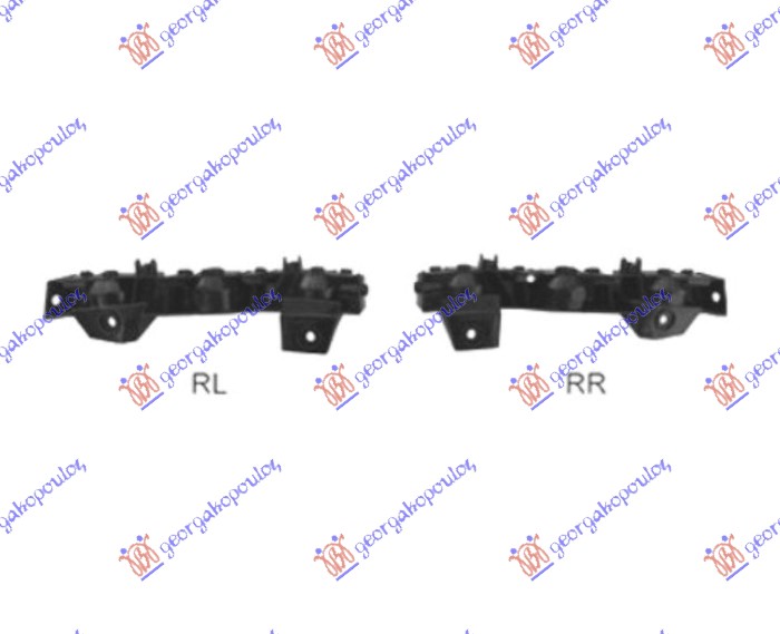 Renault captur 20- NOSAC ZADNJEG BRANIKA BOCNI PLASTICNI (SET)