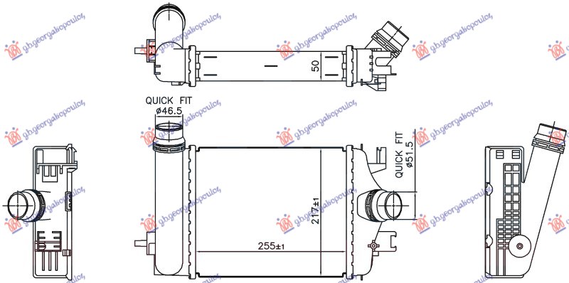 Renault clio 19-23 HLADNJAK INTERKULERA 1.0 TCE (255x217x50)