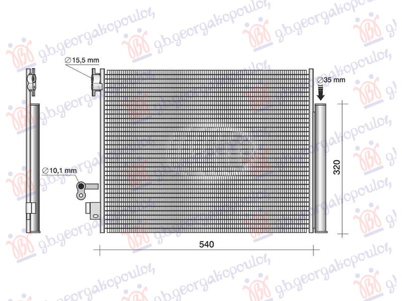 Renault express 2021- HLADNJAK KLIME 1.3 BENZIN - 1.5 DIZEL (503x393)